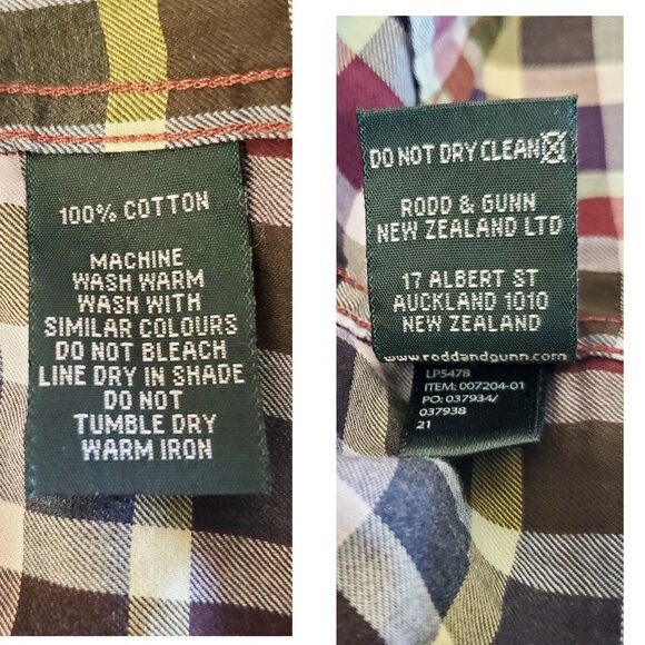 Rodd & Gunn Mens Button Down Shirt Coronation Pier Plaid Multicolor M - Picture 10 of 11